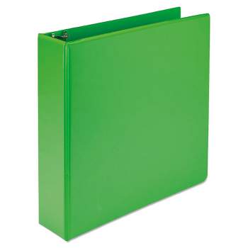 Samsill Earth’s Choice Plant-Based Durable Fashion View Binder, 3 Rings, 2" Capacity, 11 x 8.5, Lime, 2/Pack