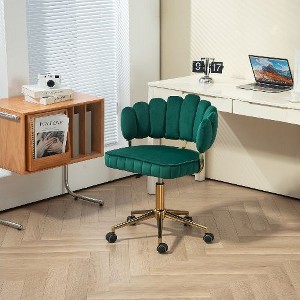 CAVINAS Velvet Home Office Desk Chair, Computer Chair, Swivel Office Chair, Wheels Swivel Height Adjustable Swivel Task Chair - 1 of 4