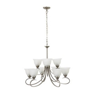 Yosemite Home Decor Ribbon Falls Collection Nine-Lights Chandelier,Satin Nickel - 1 of 4