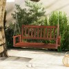 Tangkula Wooden Porch Swing 2-Person Hanging Swing Chair w/ Adjustable Galvanized Metal Chains - image 4 of 4