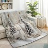 Lomsoe Cozy Christmas Throw Blanket - Super Soft Flannel with Festive Reindeer& Tree Design, Perfect for Couch or Bed, Christmas Decor. - 3 of 4