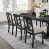GDFStudio Lindsay Mid-Century Retro Solid Wood and Fabric Upholstered Dining Chairs with Spindle Legs(Set of 2) - 3 of 4