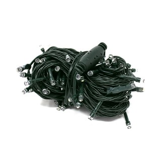 Perfect Holiday 100 LED Green Wire String Light with connector Waterproof - Warm White - 1 of 3