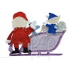 Rudolph the Red-Nosed Reindeer 42in Wide Rudolph Santa and Sleigh 2D PreLit Yard Art, Purple - 3 of 4