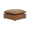 TOV Furniture Cali Leather Ottoman in Brown - 2 of 3