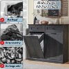 SinCiDo Double Tilt Laundry Basket Cabinet,Hidden Trash Can Cabinet Laundry Storage Basket,20 Gallon Farmhouse Trash Can Cabinet w/2 Drawers - 2 of 4