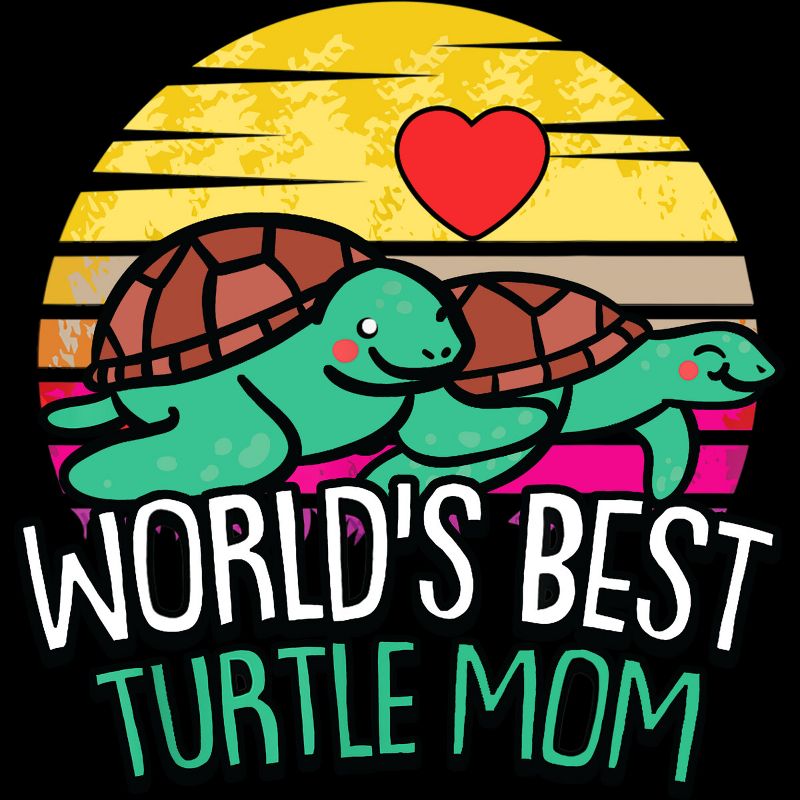 Men's Design By Humans World's Best Turtle Mom Retro Stripes By animalshop Tank Top, 2 of 3