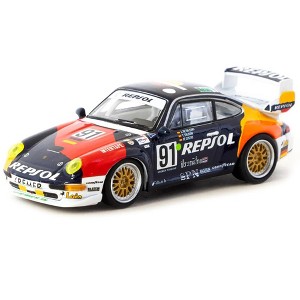 Porsche 911 GT2 #91 "24 Hours of Le Mans" (1995) "Collab64" Series 1/64 Diecast Model Car by Schuco & Tarmac Works - 1 of 1