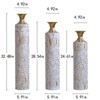Aukfa Set of 3 White Metal Floor Vases – Large Glazed Decorative Vases for Home Décor, 24", 28.7", 33.5" High - 4 of 4