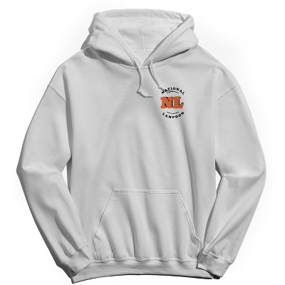 National Lampoon Men's Lampoon Lc Logo Orange Father'S Day Father'S Day Front And Back Print Long Sleeve Graphic Cotton Sweatshirt Hoodie