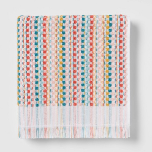 Multi colored striped bath towels new arrivals