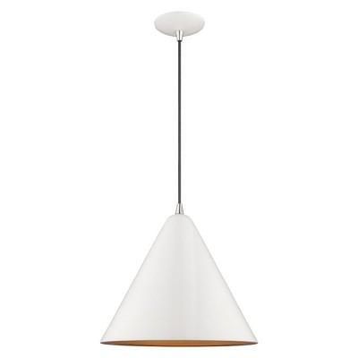 Livex Lighting Dulce 1 - Light Pendant in  Shiny White