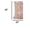 HomeRoots 22" Pink And Gold Abstract Faux Fur Throw Pillow - 3 of 4