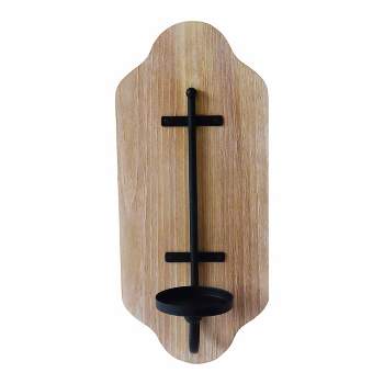 VIP Wood 15 in. Brown Sconce on Wall Board