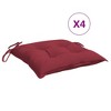 vidaXL Pallet Cushions 4 pcs Wine Red 19.7"x19.7"x2.8" Oxford Fabric - 2 of 4