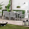 7pc Slatted Chevron Acacia Patio Dining Set - Saracina Home - 2 of 4