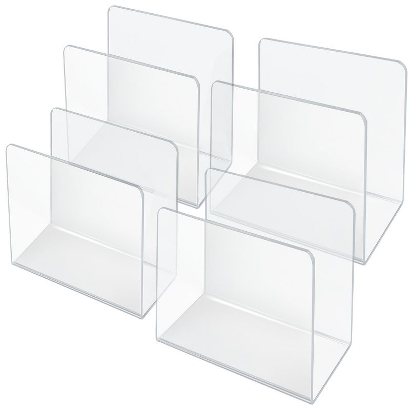 Azar Displays Clear Acrylic Desk File Holder- Large, 4-Pack, 3 of 10