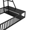 CAVINAS Twin/Full Size Versatile Floor Bed for Toddlers,Kids Bed with Desk & Storage Shelves,Toddler Floor Bed for Girls&Boys,No Box Spring Needed - 3 of 4