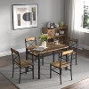 KTMBDW Dining Table Set, Kitchen Table with Chairs,Wood Breakfast Nook Table and Chairs for Dining Room, Brown - 2 of 4