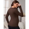 INSPIRE CHIC Women's Maternity Long Sleeve T-shirts Crew Neck Yoga Blouse Pregnancy Tee Clothes - 4 of 4