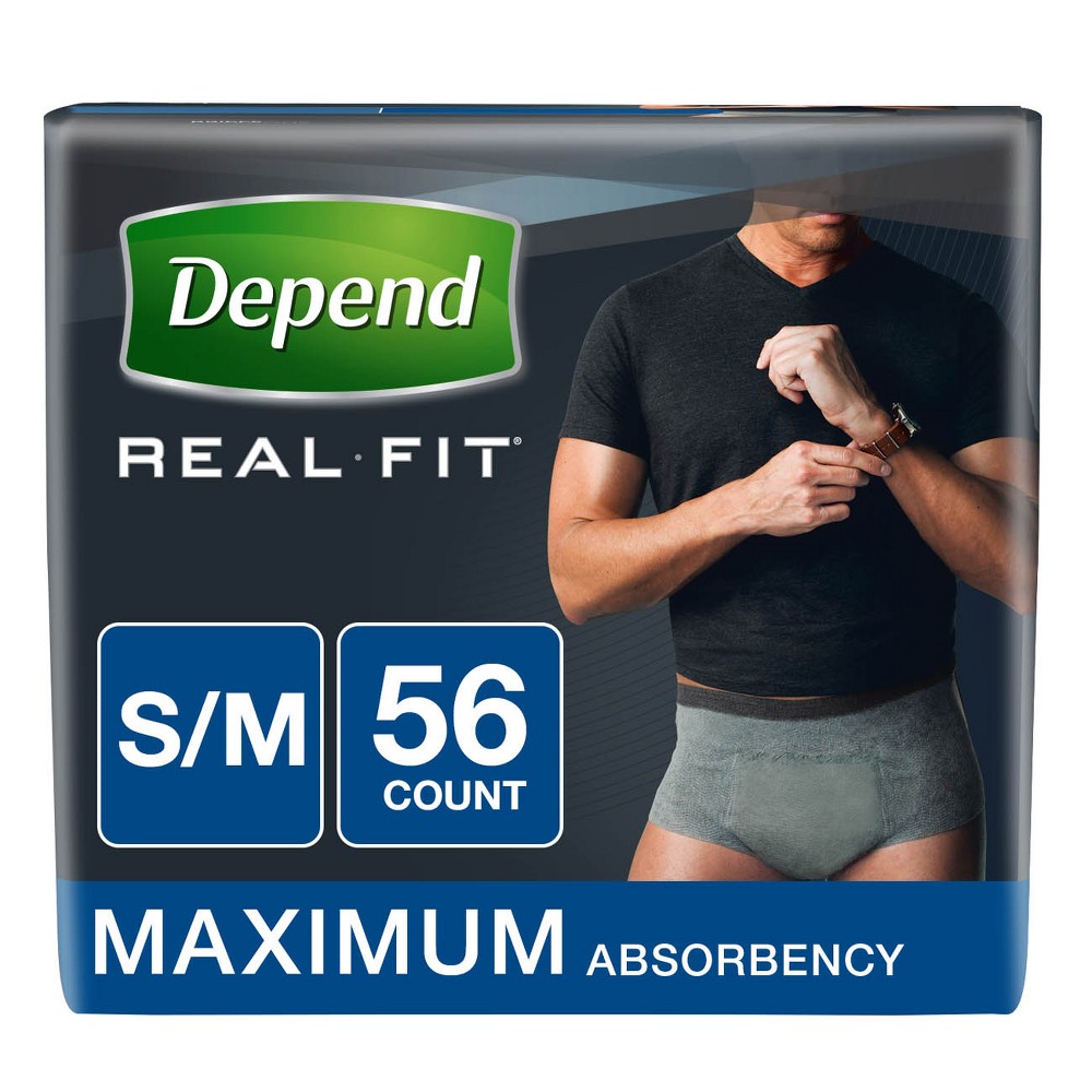 UPC 036000366389 product image for Depend Real Fit Small and Medium Briefs for Men - 56 Count | upcitemdb.com