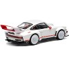 Singer DLS Turbo White with Red Stripes 1/64 Diecast Model Car by Pop Race - 3 of 4