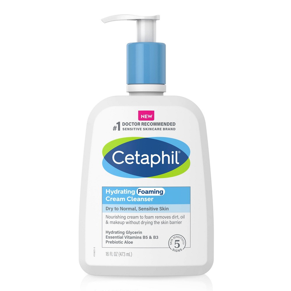 Cetaphil Hydrating Foaming Cream Face Cleanser - 16oz