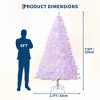 Rose Gold Tinsel Christmas Tree - 6ft Pre-Lit w/ 150 Warm White LEDs & Metal Stand | Instant Sparkle for Home/Office Festive Decor - 3 of 4