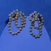 SOHI Women's Metallic Silver Party Drop Earrings - 2 of 4