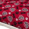 NCAA Ohio State Buckeyes Bones Repeat Faux Shearling Pet Bed - 2 of 2