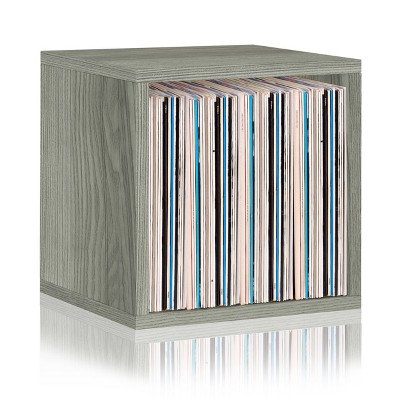 Way Basics Eco Stackable Vinyl Record Storage Cube Gray