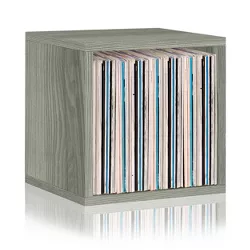 Way Basics Eco Stackable Vinyl Record Storage Cube Gray