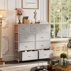 FONTOI Multi-Drawer Multicolored Dresser Fabric Storage Tower for Bedroom Hallway Nursery Closet, Tall Chest Organizer Unit, Easy Pull Handle - 2 of 4