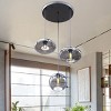 HOMLUX Modern Glass Ceiling Chandelier 3-Light Kitchen Island Pendant Light Fixture - 2 of 4
