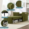 TiramisuBest Convertible Sleeper Sofa Chair, 31.5" Pull-Out Bed with 5-Position Backrest, Side Pockets & Storage Basket, Green - 2 of 4