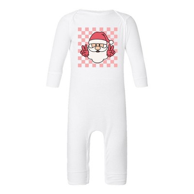 The Juniper Shop Checkered Santa Baby Romper