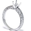 Pompeii3 1/10ct Vintage Diamond Ring Setting 14K White Gold - 3 of 4