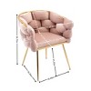 NicBex Velvet Accent Chair Modern Lounge Upholstered Armchair with Metal Legs for Bedroom,Living Room,Office - 3 of 4