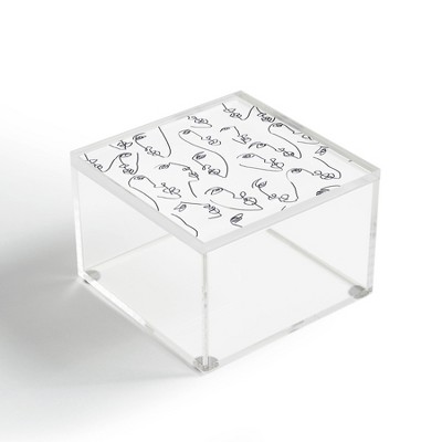 Jacqueline Maldonado Twin Flames Black And White Acrylic Box - Deny Designs