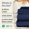 6 Piece Sheet Set - Extra Deep Pocket for 18"-24" Mattresses & Extra Pillowcases - CGK Linens - 2 of 4