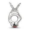 Black Bow Jewelry Sterling Silver January CZ Birthstone, Angel Bead Charm - 2 of 4