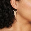 Paddle Fringe Wire Hoop Earrings - Universal Thread™ Gold - 2 of 3