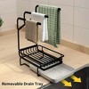 MaseiKar Sink Caddy Sponge Holder, Stainless Steel Kitchen Sink Organizer for Dish Rag Soap Brush,Dishcloth Holder with Drain Pan - 3 of 4