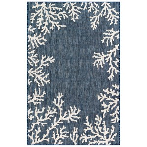 Liora Manne Carmel  Indoor/Outdoor Rug  Navy.. - 1 of 4