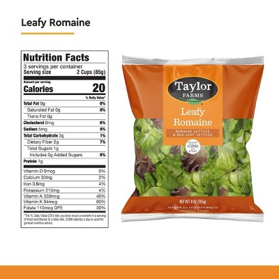 Fresh Taylor Farms Leafy Romaine Lettuce - 9oz