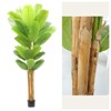 Artificial Banana Tree,Fake Banana Tree with 10 Large Leaves and Natural Bark,Free Maintenance,Greenery Potted Plant for Home Office Decor - image 3 of 4