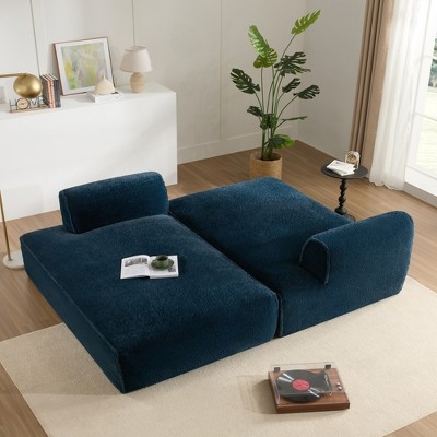 YOOCOZZ Oversized Sectional Compressed Sofa with Backrest, Legless and Freely Movable Design