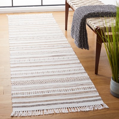 Bohemian Ivory Synthetic Flat Woven 27" Rug