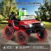 Red 24V 2 Seater Ride On Car, Electric Truck for Big Kids Ages 3-8, Ride On Toy with 5.5MPH Max Speed, Remote Control - 4 of 4