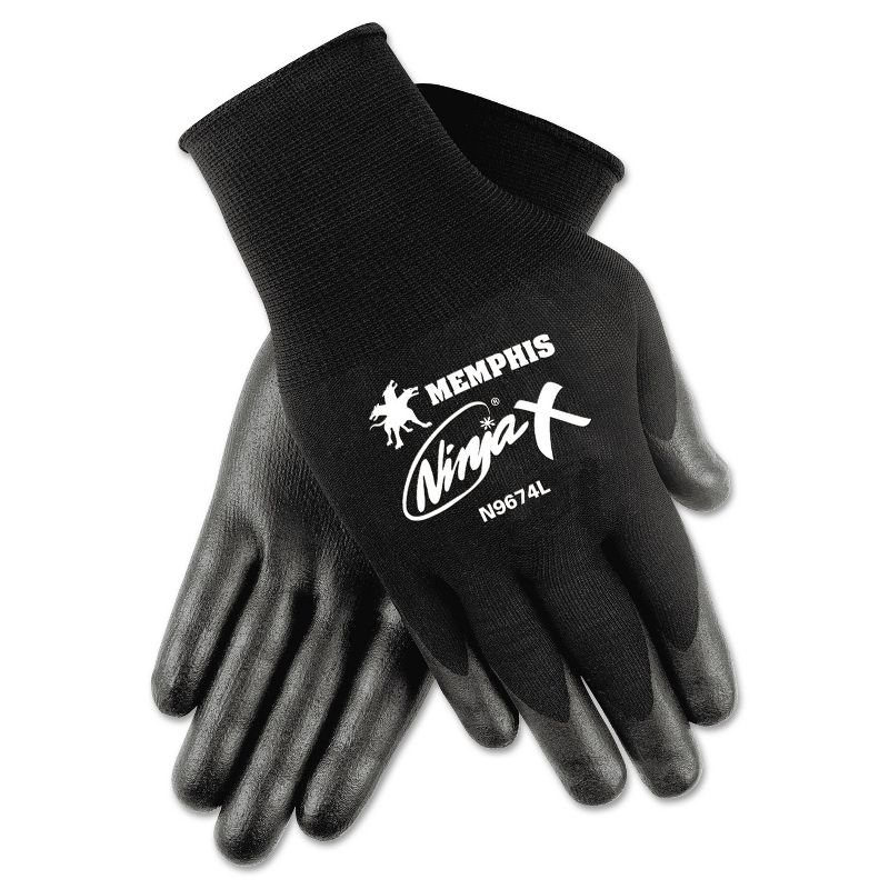 Memphis Ninja x Bi-Polymer Coated Gloves Medium Black Pair N9674M, 1 of 2